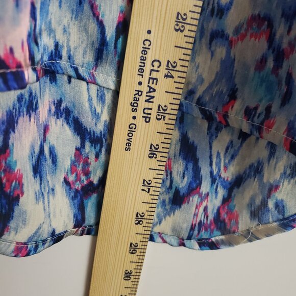 Hazel Hazel Hazel Top Medium Blue Abstract Ikat Boho Maximalist Popover Artsy - Picture 10 of 12